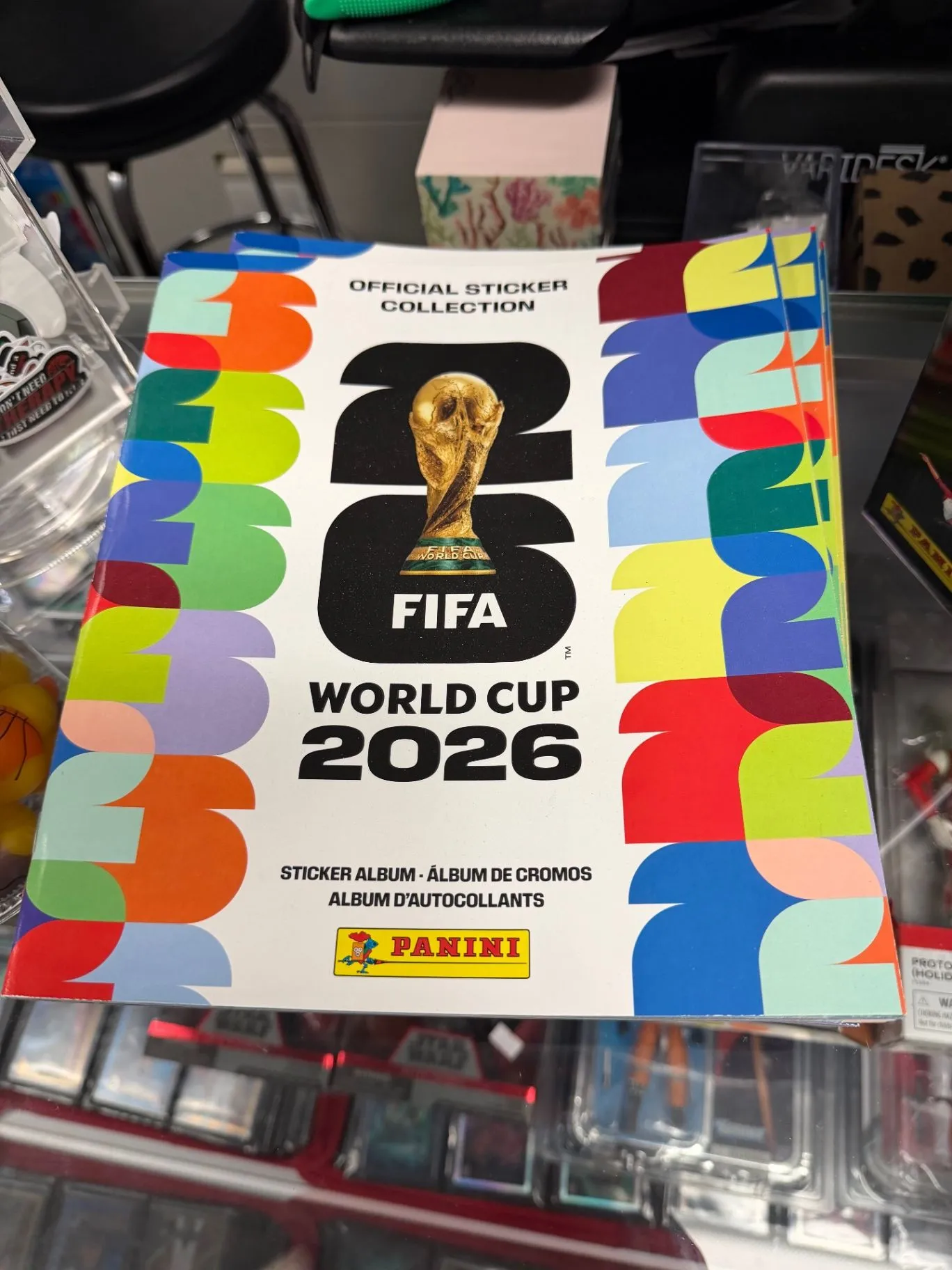 FIFA World Cup sticker album ready for a collection session